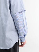 Comme des Garçons Homme - Layered Longsleeve Shirt in Blue