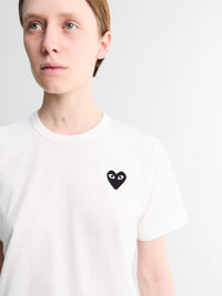Comme des Garçons PLAY - Black Heart T-Shirt in White