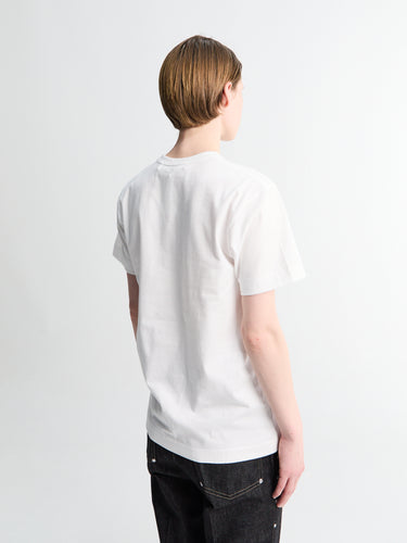 Comme des Garçons PLAY - Pink Emblem T-Shirt in White