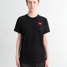 Comme des Garçons PLAY - Red Heart T-Shirt in Black