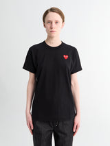 Comme des Garçons PLAY - Red Heart T-Shirt in Black