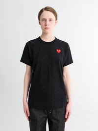 Comme des Garçons PLAY - Red Heart T-Shirt in Black