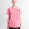 Comme des Garçons PLAY - T-Shirt Red Emblem Knit in Pink