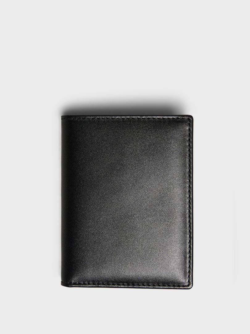 Comme des Garçons WALLET - classic Flap Wallet in Black