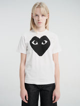 Comme des Garçons PLAY - Black Heart T-Shirt in White