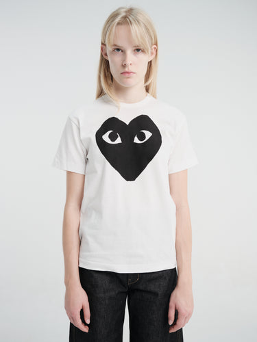 Comme des Garçons PLAY - Black Heart T-Shirt in White