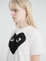 Comme des Garçons PLAY - Black Heart T-Shirt in White