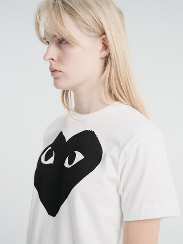Comme des Garçons PLAY - Black Heart T-Shirt in White