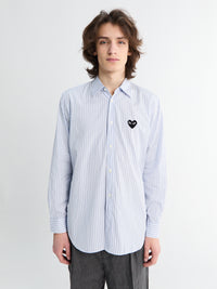 Shirt with Black Emblem in Blue