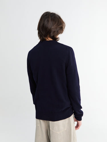 Comme des Garçons PLAY - Sweater Red Emblem Knit in Navy