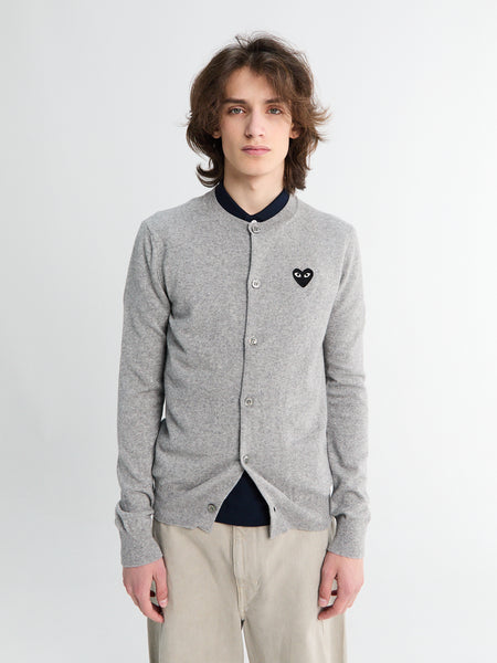 Comme des Garçons PLAY - Black Emblem Knit in Light Grey – Stoy