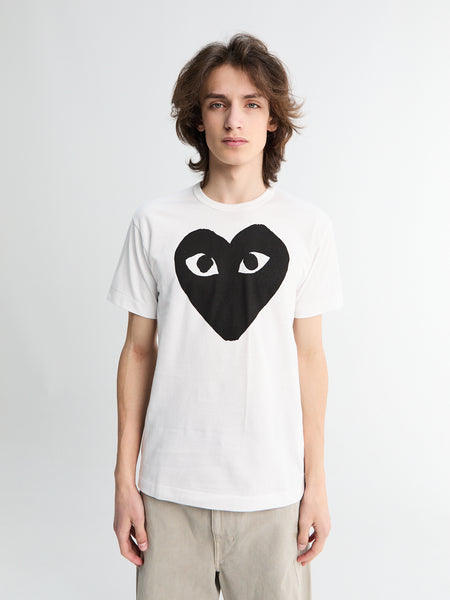 Comme des Garçons PLAY - Black Heart T-Shirt in White – Stoy