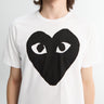 Comme des Garçons PLAY - Black Heart T-Shirt in White