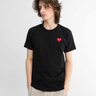 Comme des Garçons PLAY - Red Heart T-Shirt in Black