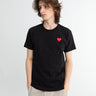 Comme des Garçons PLAY - Red Heart T-Shirt in Black