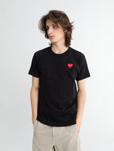Comme des Garçons PLAY - Red Heart T-Shirt in Black