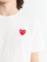 Comme des Garçons PLAY - Red Heart T-Shirt in White