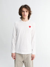 Red Heart Longsleeved T-Shirt in White