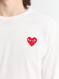 Red Heart Longsleeved T-Shirt in White