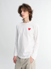 Red Heart Longsleeved T-Shirt in White