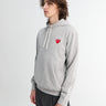 Comme des Garçons PLAY - Red Heart Hoodie in Grey