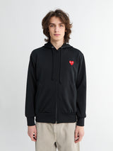 Comme des Garçons PLAY - Sweatshirt Red Emblem Knit in Black