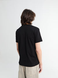 Comme des Garçons PLAY - T-Shirt With Double Burgundy Emblem in Black