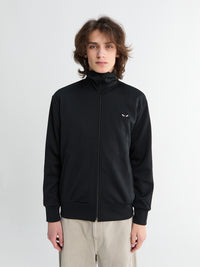 Sweatshirt with Black Emblem in Black