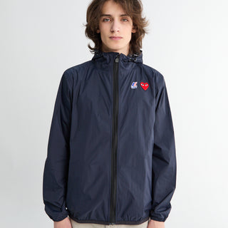 Comme des Garçons PLAY - CDG x K-Way Full Zip Packable Jacket in Navy