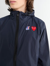 CDG x K-Way Full Zip Packable Jacket in Navy