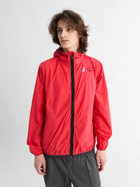 CDG Play x K Way Full Zip Packable Jacket in Red