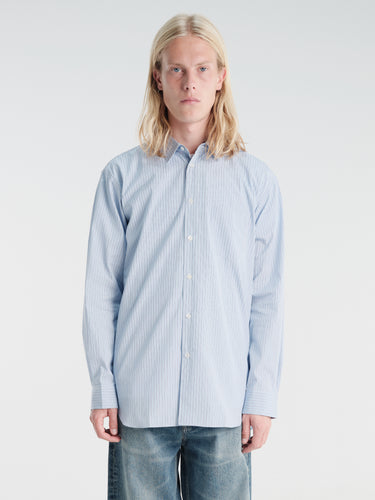 Comme des Garçons SHIRT - Woven Shirt in Blue Stripe