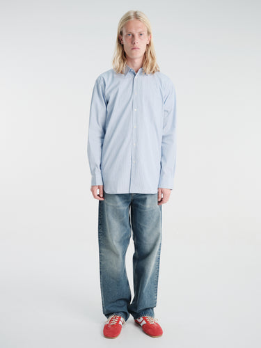 Comme des Garçons SHIRT - Woven Shirt in Blue Stripe
