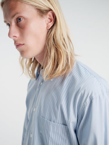 Comme des Garçons SHIRT - Woven Shirt in Blue Stripe