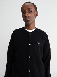 Comme des Garçons PLAY - Round-Neck Black Emblem Knit in Black