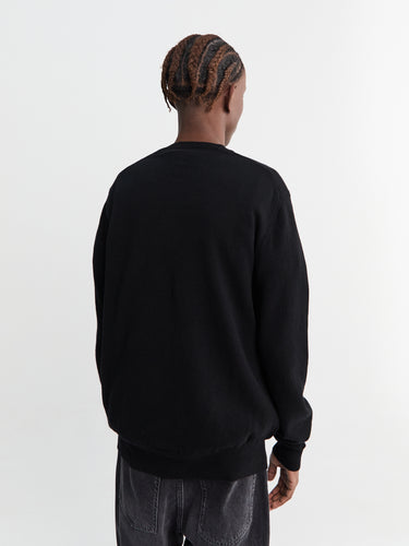 Comme des Garçons PLAY - Round-Neck Black Emblem Knit in Black