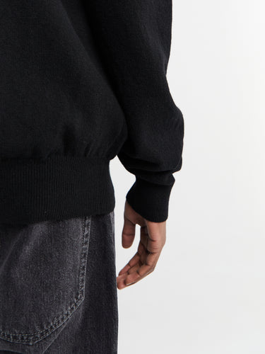 Comme des Garçons PLAY - Round-Neck Black Emblem Knit in Black