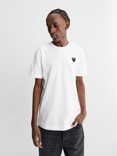 Comme des Garçons PLAY - Black Heart T-Shirt in White