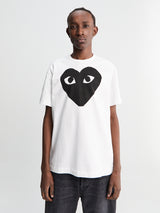 Comme des Garçons PLAY - Black Heart T-Shirt in White