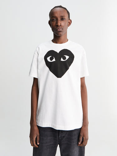 Comme des Garçons PLAY - Black Heart T-Shirt in White
