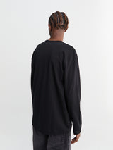 Comme des Garçons PLAY - Red Heart Longsleeved T-Shirt in Black