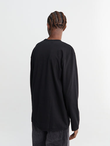 Comme des Garçons PLAY - Red Heart Longsleeved T-Shirt in Black
