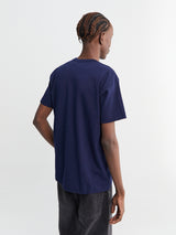 Comme des Garçons PLAY - T-Shirt With Double Burgundy Emblem in Navy