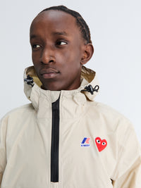 Comme des Garçons PLAY - CDG x K-Way Le Vrai 3.0 Leon Jacket in Beige