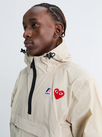 Comme des Garçons PLAY - CDG x K-Way Le Vrai 3.0 Leon Jacket in Beige