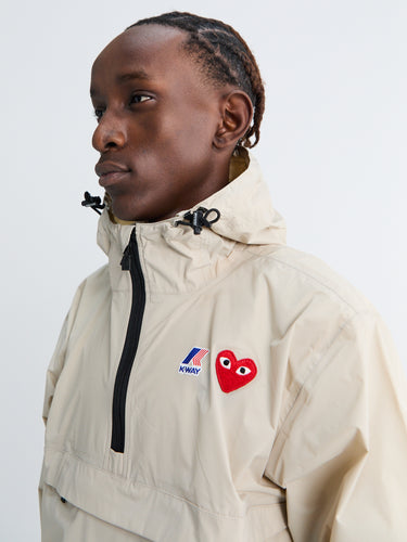 CDG x K-Way Le Vrai 3.0 Leon Jacket in Beige