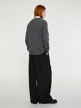 Comme des Garçons PLAY - Red Heart Sweater in Grey