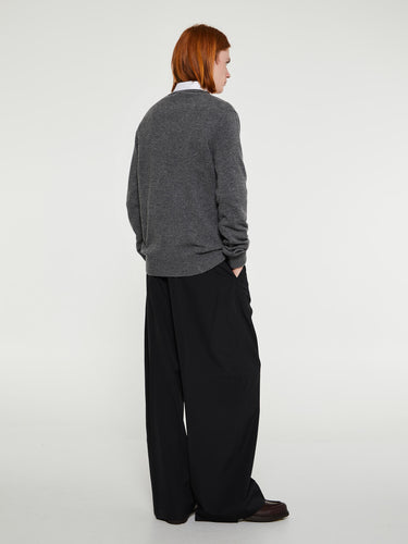 Comme des Garçons PLAY - Red Heart Sweater in Grey