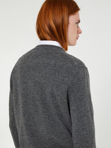 Comme des Garçons PLAY - Red Heart Sweater in Grey