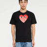 Comme des Garçons PLAY - Red Heart T-Shirt in Black